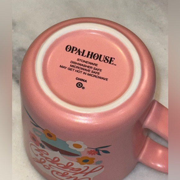 Opalhouse Stoneware Coffee Mug “Cup of Happy” pink floral - Picture 5 of 6